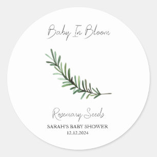 Baby in Bloom l Rosemary Seeds Kinderdusche Runder Aufkleber