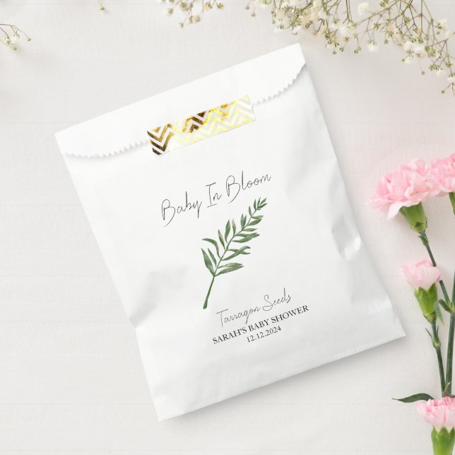 Baby in Bloom l Tarragon Seeds Kinderdusche Geschenktütchen (Versiegelt)