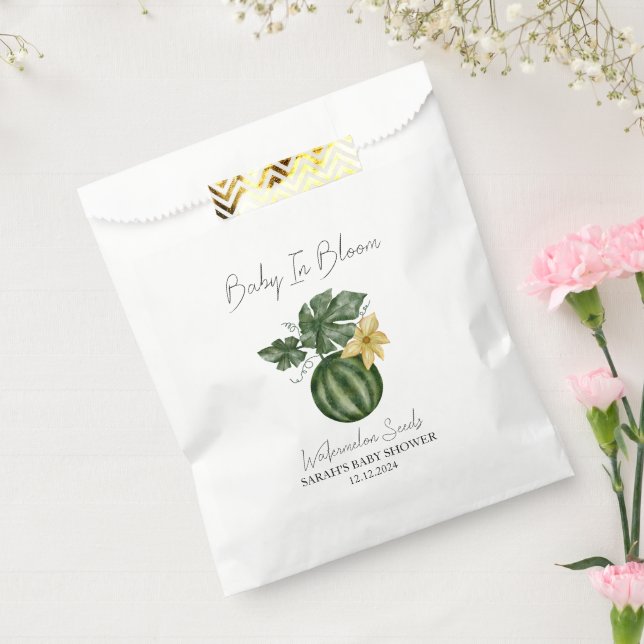 Baby in Bloom l Watermelon Samen Baby Dusche Geschenktütchen (Versiegelt)