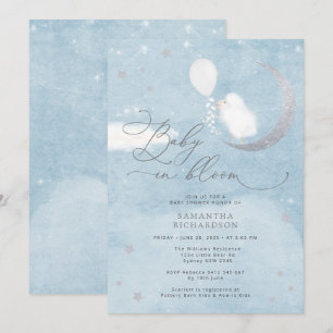 Baby in Bloom Lamb Boy Baby shower Invitation
