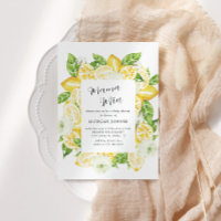 Baby In Bloom Lemon Bouquet Baby shower Invitation