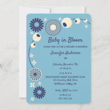 Baby in Bloom Light Blue Boy Baby Dusche