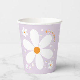 Baby in Bloom Lila Daisy Baby Shower Pappbecher