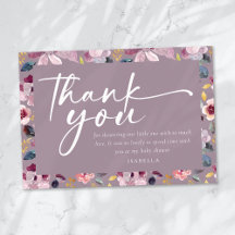 Baby in Bloom Lilac Floral Baby Dusche