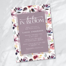 Baby in Bloom Lilac Floral Baby Dusche