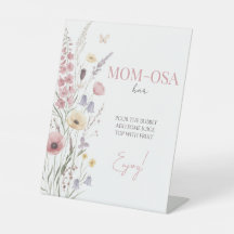 Baby in Bloom Momosa Wildblumen Schild