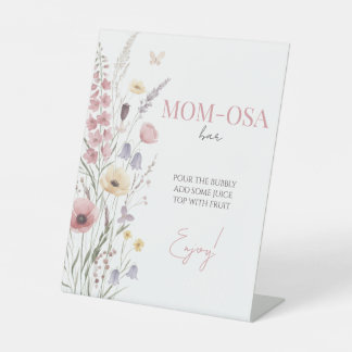 Baby in Bloom Momosa Wildblumen Schild