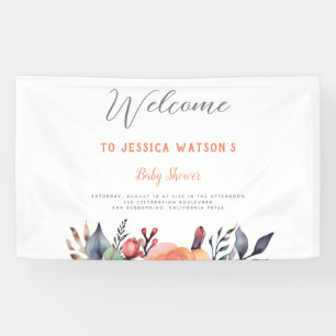 Baby in Bloom Niedlich Peach Garden Rustikal Banner
