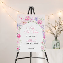 Baby In Bloom Pastell-Blumen-Baby-Shower-Willkomme
