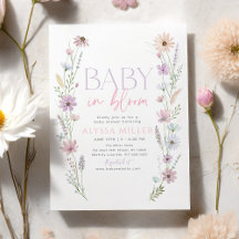Baby in Bloom Pastell-Wildblumen-Baby-Party