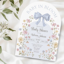 Baby In Bloom Pastell-Wildblumen-Babyparty