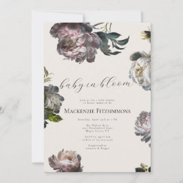 Baby in Bloom Peony Floral Baby Shower Einladung