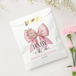 Baby in Bloom Pink Blumenknecht Baby Dusche Geschenktütchen