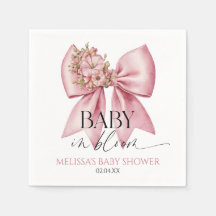 Baby in Bloom Pink Blumenknecht Baby Dusche