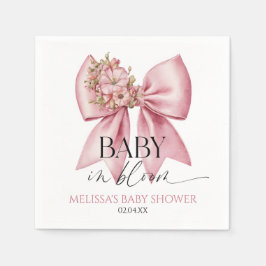 Baby in Bloom Pink Blumenknecht Baby Dusche Serviette