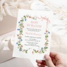 Baby in Bloom Pink Bow Babydusche