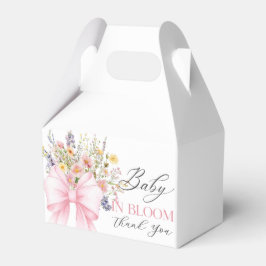 Baby in Bloom Pink Bow Babydusche Gefälligkeitsbox Geschenkschachtel
