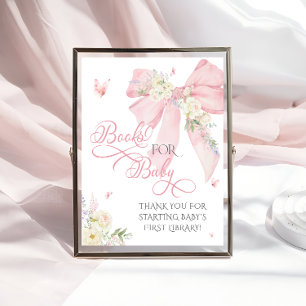 Baby in Bloom Pink Bow Blumenbücher für Baby Poster