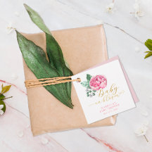 Baby in Bloom Pink und Gold Floral Baby Dusche Fav