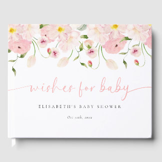 Baby in Bloom Rosa Babyparty Gästebuch