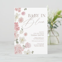 Baby In Bloom Rosa Florale Babyparty