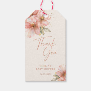 Baby In Bloom Rosa Florales Baby Shower Danke Geschenkanhänger
