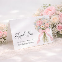 Baby in Bloom Rosa Schleife Baby Baby Shower Danke