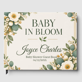 Baby in Bloom Salbeigrüne Botanik Gästebuch