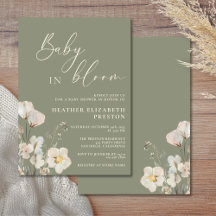 Baby In Bloom Salbeigrüne Wildblumen-Baby-Party