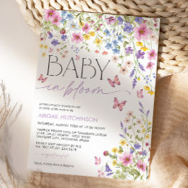Baby in Bloom Schmetterlings-Baby-Party Einladung