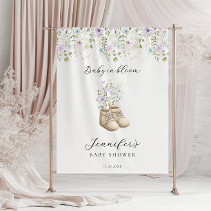 Baby in Bloom Sommer-Baby-Shower-Kulisse Wandteppich