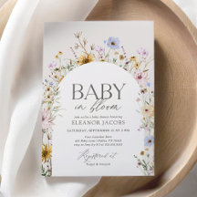 Baby in Bloom Spring Wildblume Babydusche