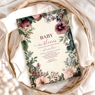 Baby in Bloom Spring Wildblume Babydusche Einladung