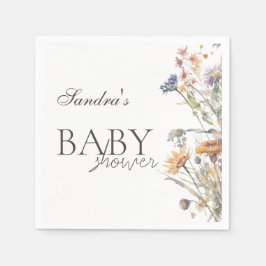 Baby in Bloom Spring Wildblume Babydusche Serviette