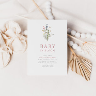 Baby in Bloom Spring Wildblume Bloral Baby Dusche Einladung