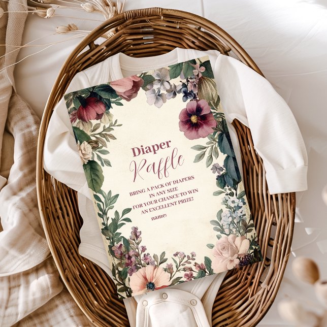 Baby in Bloom Spring Wildblume Diapper Raffle Begleitkarte (Von Creator hochgeladen)