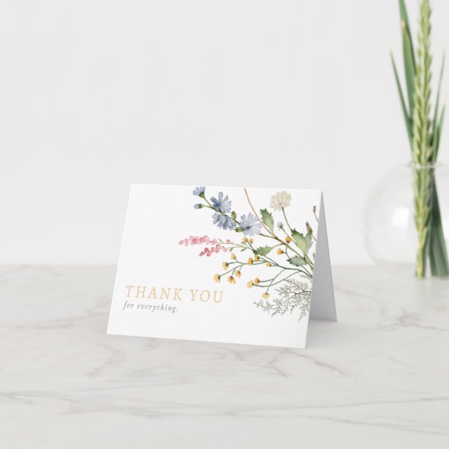 Baby in Bloom Spring Wildblume Floral Dankeskarte (Vorderseite)