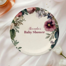 Baby in Bloom Spring Wildblume Pappteller