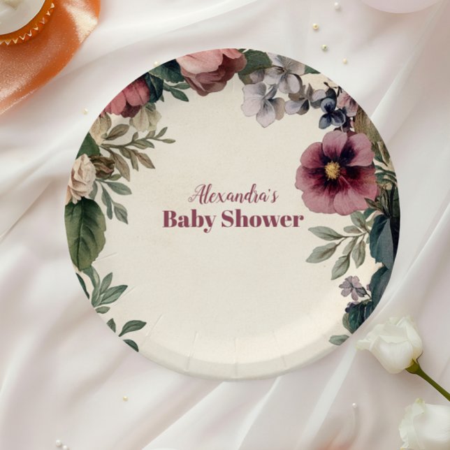 Baby in Bloom Spring Wildblume Pappteller (Von Creator hochgeladen)