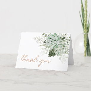 Baby in Bloom Succulent Baby Dusche Dankeskarte