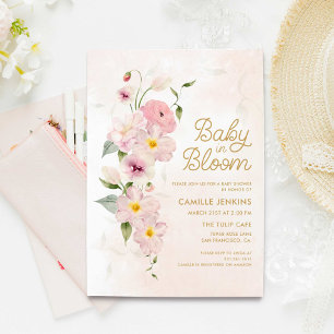 Baby in Bloom Summer Floral Baby Dusche Einladung