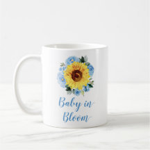 Baby in Bloom Sunflower Dusty Blue Floral