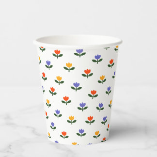 Baby in Bloom Tulip Trendy Modern Baby Shower Pappbecher