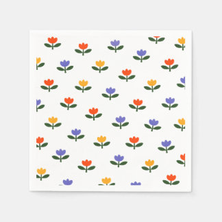 Baby in Bloom Tulip Trendy Modern Baby Shower Serviette