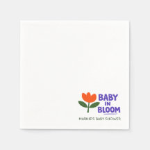 Baby in Bloom Tulpen-Trendy Moderne Baby Shower Se