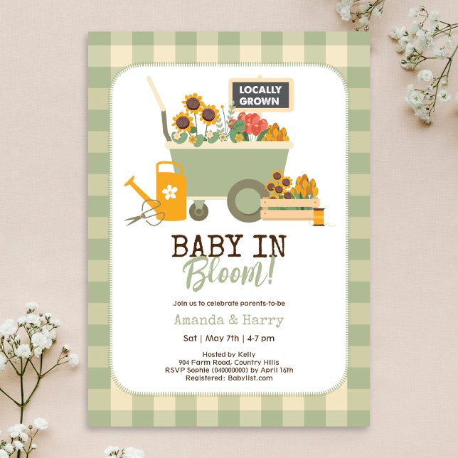 Baby in Bloom Vor-Ort-Markt Baby-Dusche Einladung (Von Creator hochgeladen)