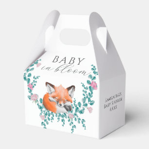 Baby in Bloom Wald Fuchs Greenery Babyparty Geschenkschachtel