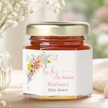 Baby in Bloom Wasserfarben-Blumen Honigglas Gesche