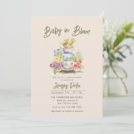 Baby in Bloom | Watercolor Baby Shower Einladung