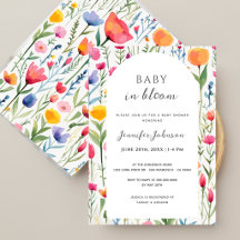 Baby in Bloom Watercolor Blume Kinderdusche